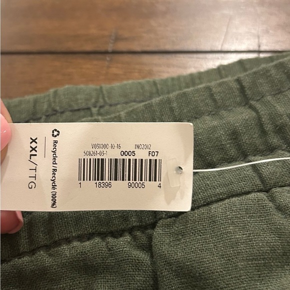 Old Navy Moss Green Mid-Rise Soft Wide-Leg Linen-Blend Pants Size XXL NEW - Picture 13 of 14
